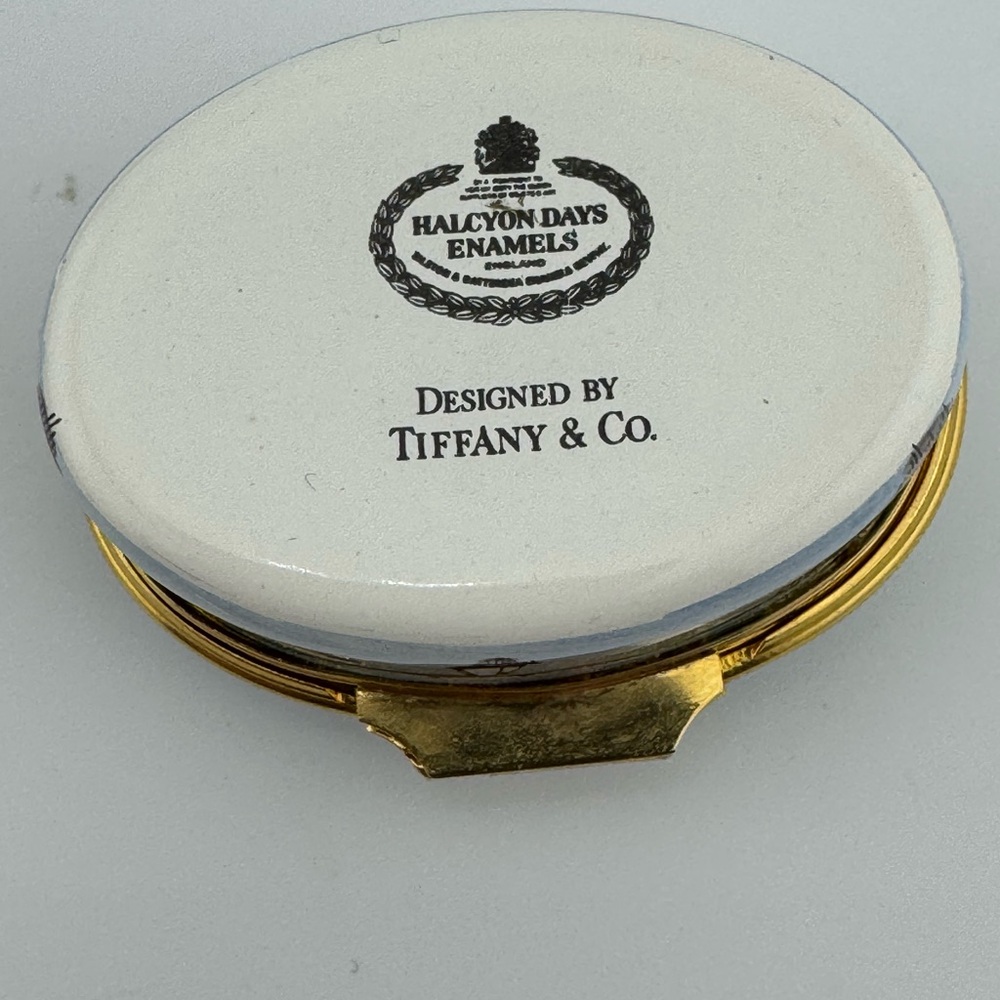 RARE Tiffany Designed Halcyon Enamel Box of the Brooklyn Bridge Centennial NIB - Picture 5 of 11